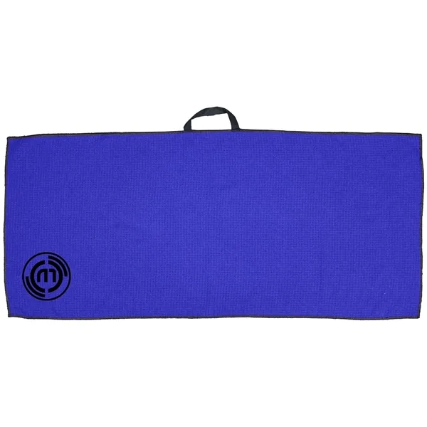 Royal Blue color option for 17" X 40" Rpet Waffle Caddy Golf Towel 