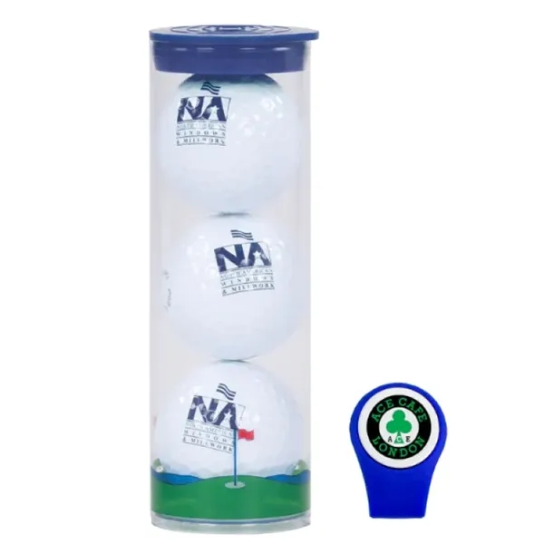 Clear-White color option for Bridgestone Treo 3 Golf Ball Tube With Hat Clip