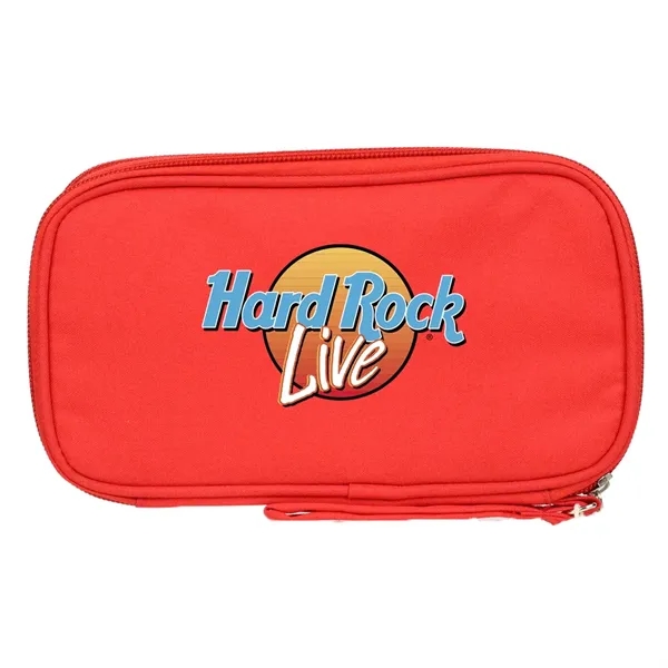 Red 186C color option for Recycled Travel Cable Organizer