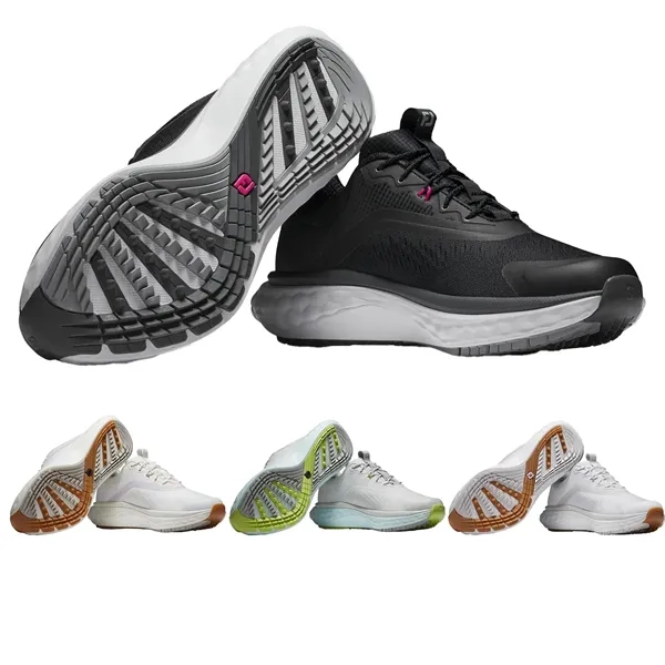 Black-White color option for Fj Quantum Women's Golf Shoe 