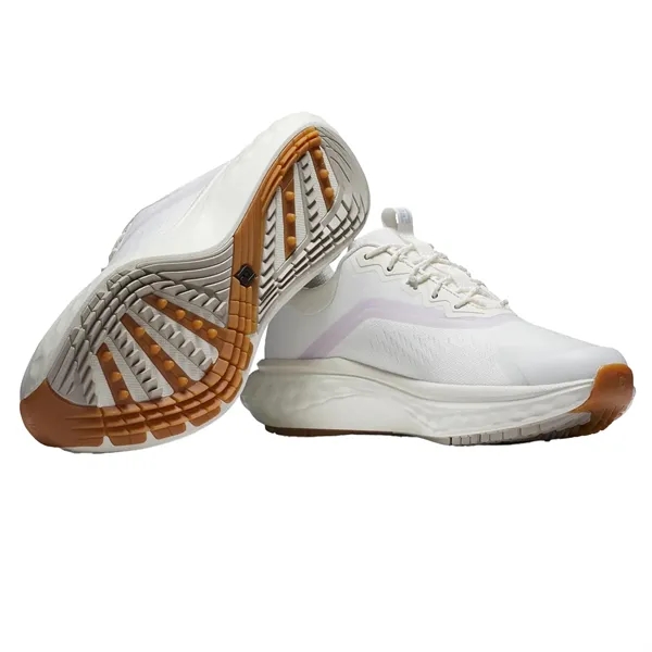 Cream-Purple color option for Fj Quantum Women's Golf Shoe 