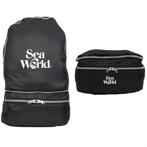 Black color option for Recycled 2 In 1 Backpack & Waist Pack