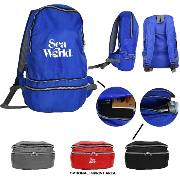 Blue color option for Recycled 2 In 1 Backpack & Waist Pack