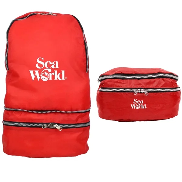 Red color option for Recycled 2 In 1 Backpack & Waist Pack