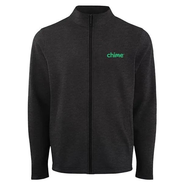 Charcoal Heather color option for Zorrel Men's Full Zip Fleece 