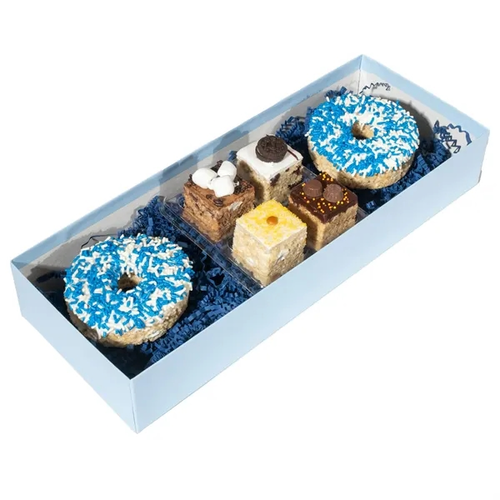 Main photo of 4 Assorted Marshmallow Crispy Rice Treats Plus 2 Donuts