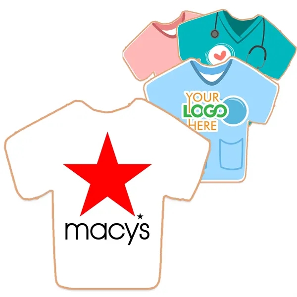 White color option for 4" T Shirt Shaped Logo Sugar Cookie