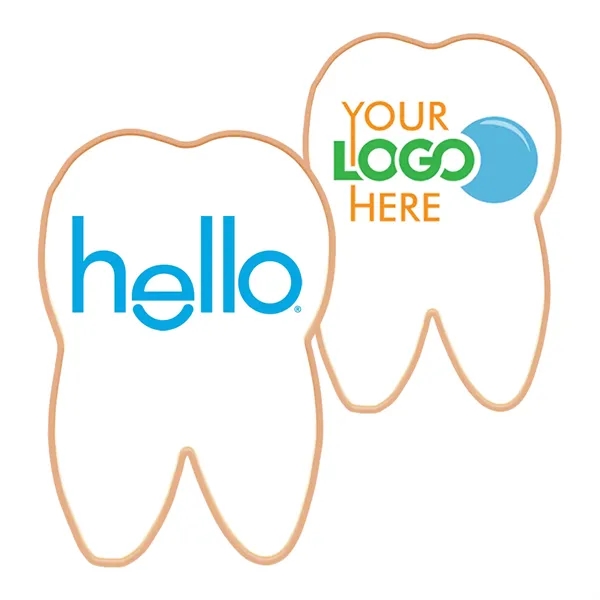 White color option for 4" Tooth Shaped Logo Sugar Cookie