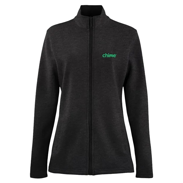 Charcoal Heather color option for Omni Apparatech Women's Full Zip Fleece