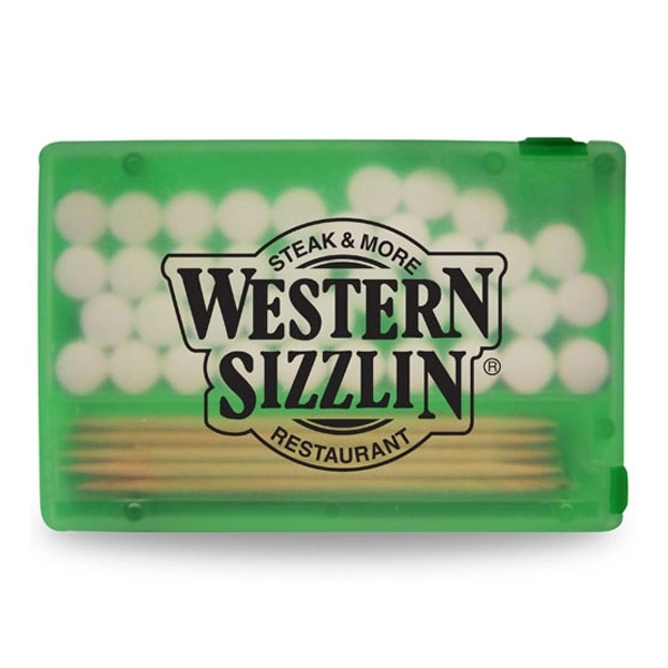 Translucent Green color option for Rectangle Shaped Pick 'N' Mints
