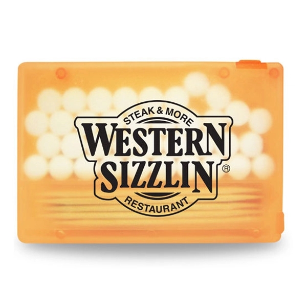 Translucent Orange color option for Rectangle Shaped Pick 'N' Mints