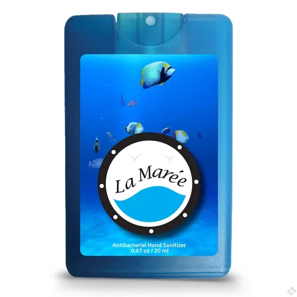 Translucent Blue color option for Credit Card Style Antibacterial Hand Sanitizer Spray