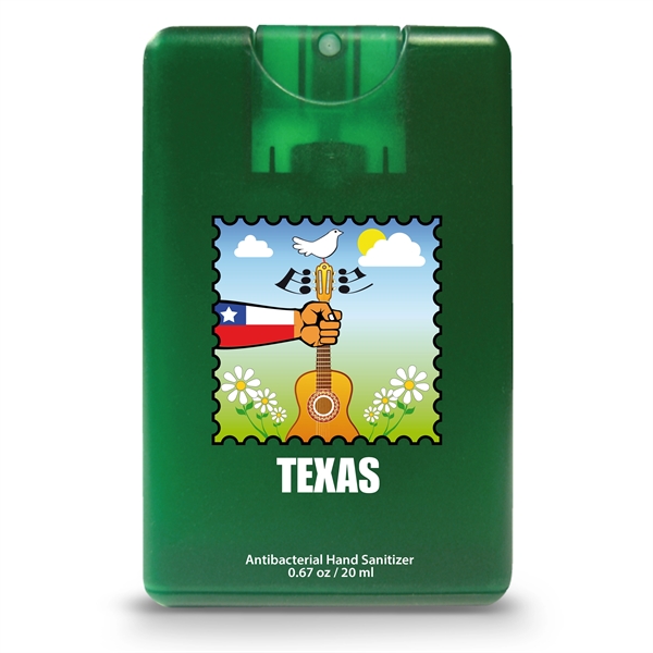 Translucent Green color option for Credit Card Style Antibacterial Hand Sanitizer Spray