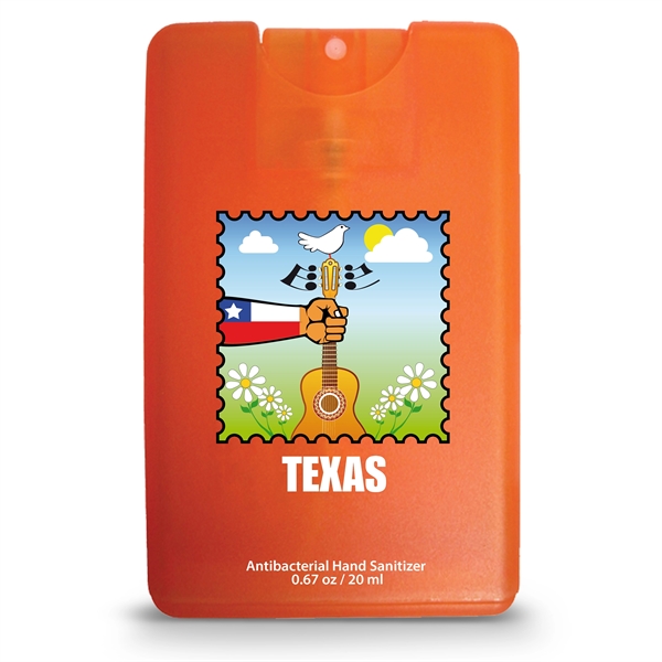 Translucent Orange color option for Credit Card Style Antibacterial Hand Sanitizer Spray