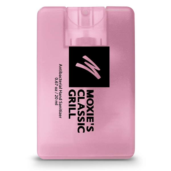 Translucent Pink color option for Credit Card Style Antibacterial Hand Sanitizer Spray
