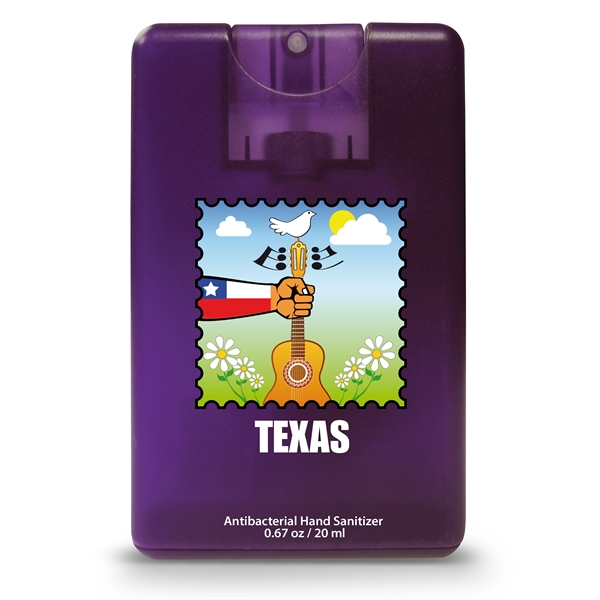 Translucent Purple color option for Credit Card Style Antibacterial Hand Sanitizer Spray