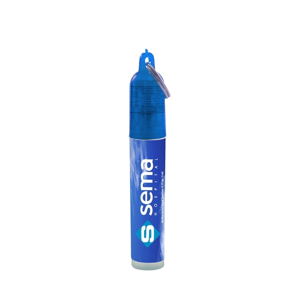 Blue color option for Mini Antibacterial Hand Sanitizer Pocket Spray W/ Key Chain