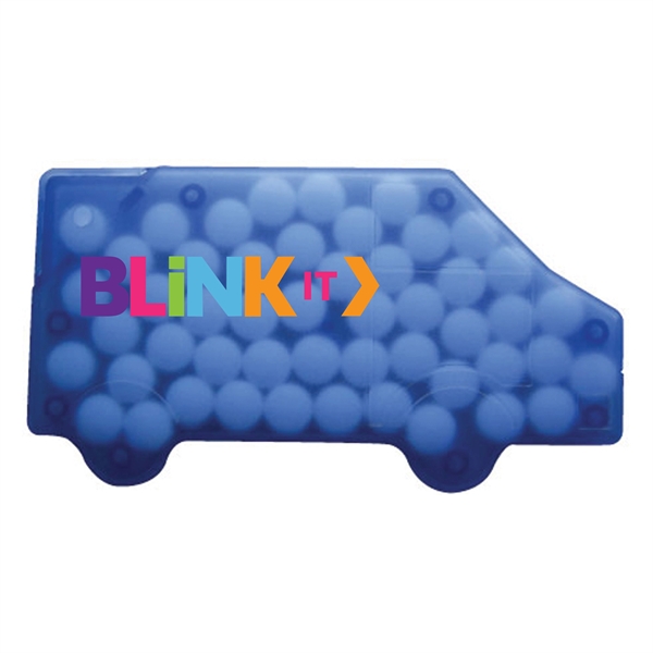 Translucent Blue color option for Truck Shaped Credit Card Mints