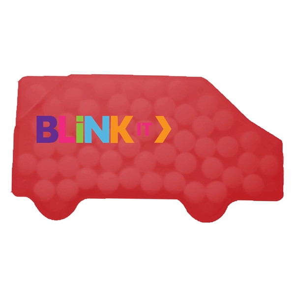 Translucent Red color option for Truck Shaped Credit Card Mints