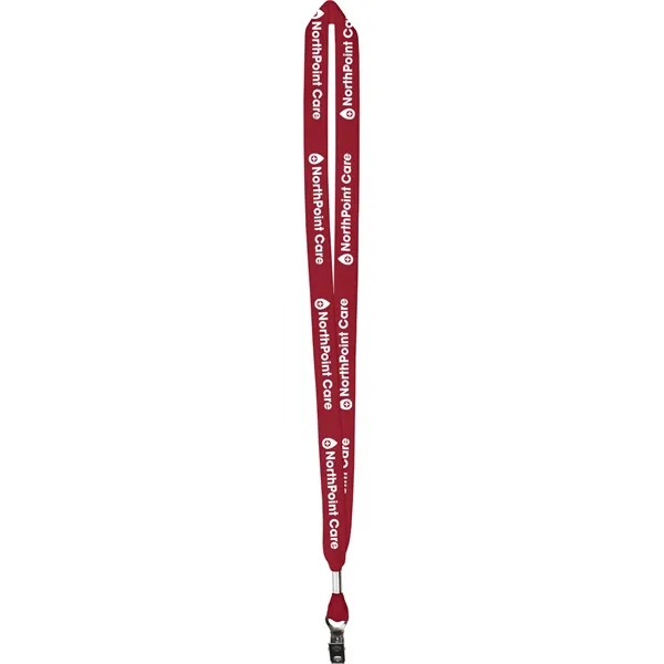 Red 187 color option for One Ply Cotton Lanyard
