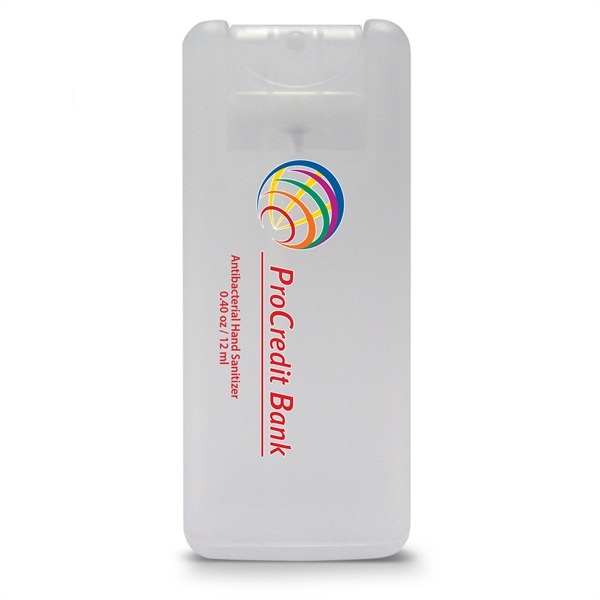 Translucent Frost color option for Mini Credit Card Style Antibacterial Hand Sanitizer Spray