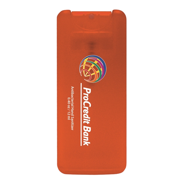 Translucent Red color option for Mini Credit Card Style Antibacterial Hand Sanitizer Spray
