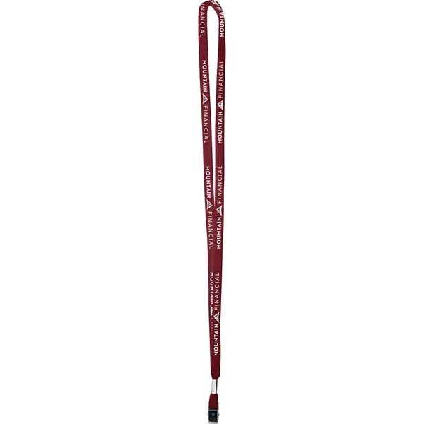 Maroon 188 color option for One Ply Cotton Lanyard