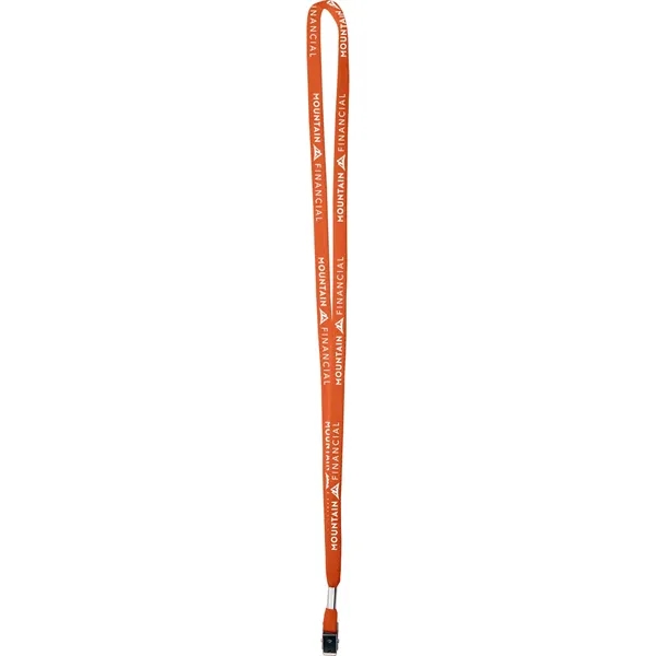Orange 1665 color option for One Ply Cotton Lanyard