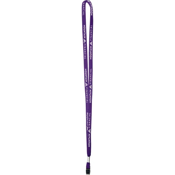 Purple 268 color option for One Ply Cotton Lanyard