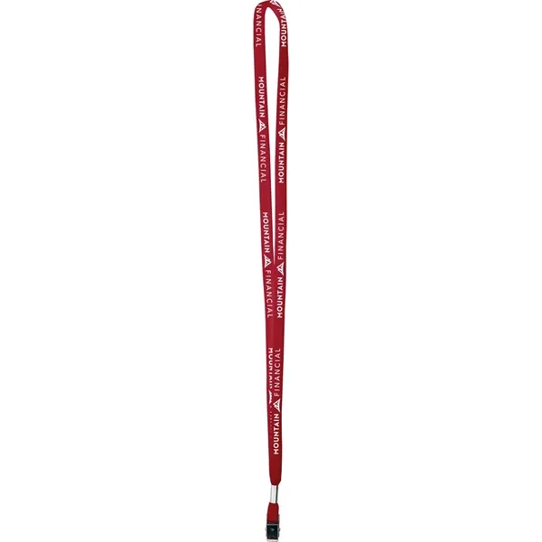 Red 187 color option for One Ply Cotton Lanyard