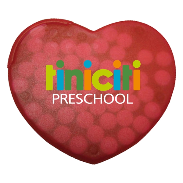 Translucent Red color option for Heart Shaped Credit Card Mints