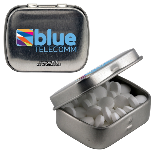 Silver color option for Mini Hinged Mint Tin