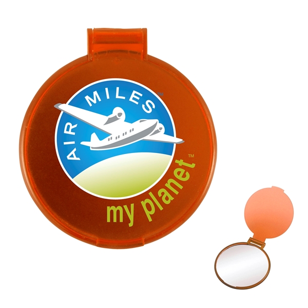 Translucent Orange color option for Round Compact Mirror