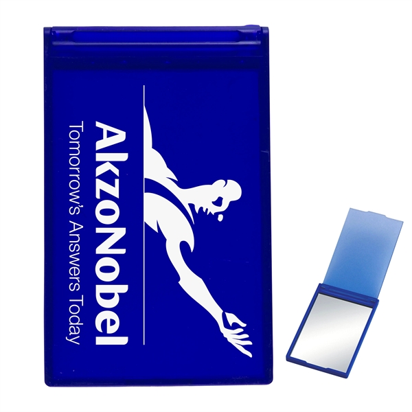 Translucent Blue color option for Rectangle Compact Mirror