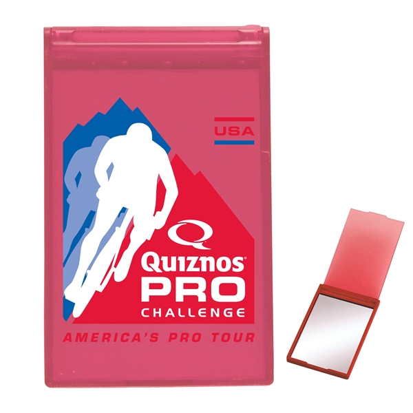 Translucent Pink color option for Rectangle Compact Mirror