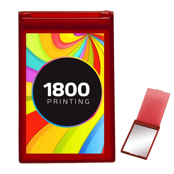 Translucent Red color option for Rectangle Compact Mirror