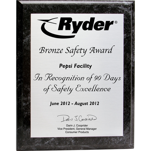 Main photo of Wood Plaque With Marble Finish