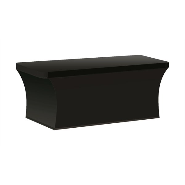 Black color option for 6' Stretch Table Cover Stock Color   Front Print Only