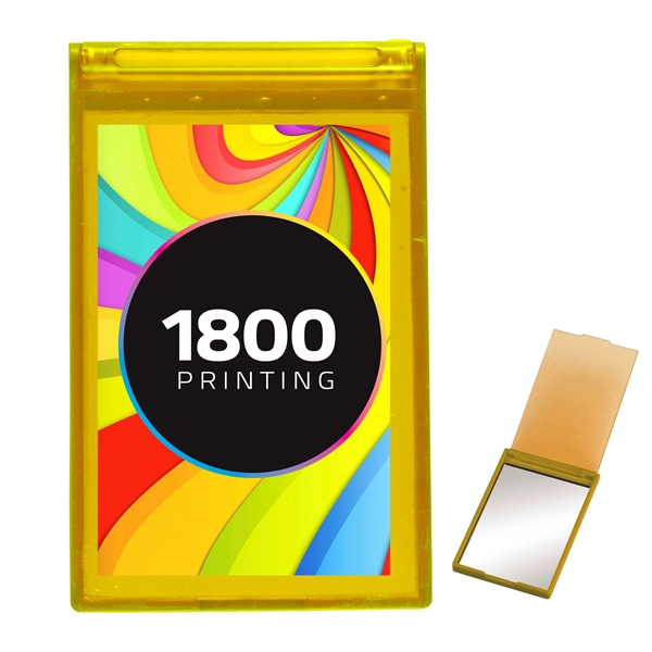 Translucent Yellow color option for Tek Booklet With Rectangle Compact Mirror