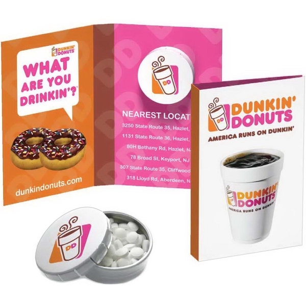 Full Color color option for Booklet With Tek Klick Mint Tin