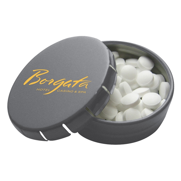 Metallic Silver color option for Booklet With Tek Klick Mint Tin