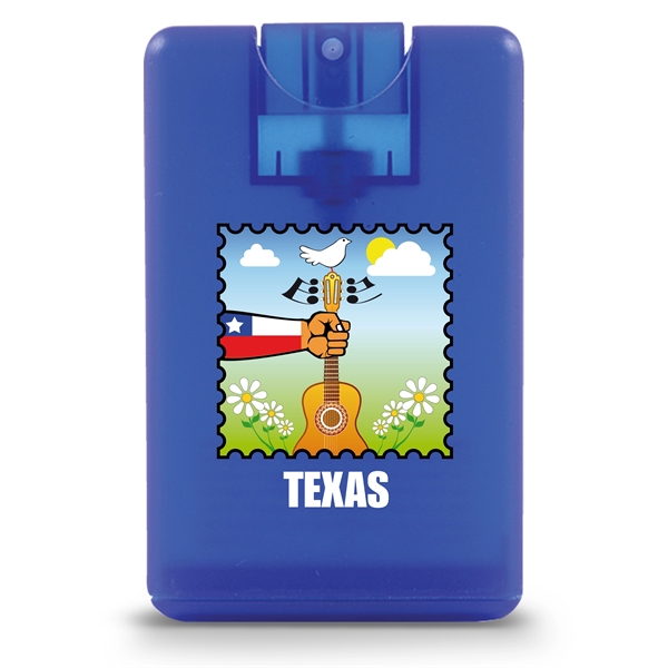 Translucent Blue color option for Credit Card Style Antibacterial Hand Sanitizer Spray