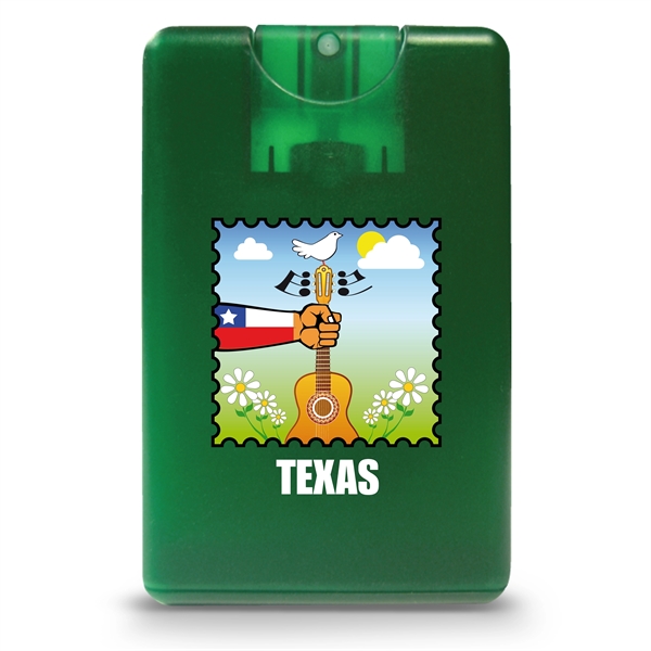Translucent Green color option for Credit Card Style Antibacterial Hand Sanitizer Spray