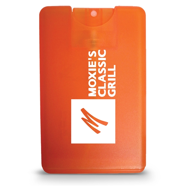 Translucent Orange color option for Credit Card Style Antibacterial Hand Sanitizer Spray