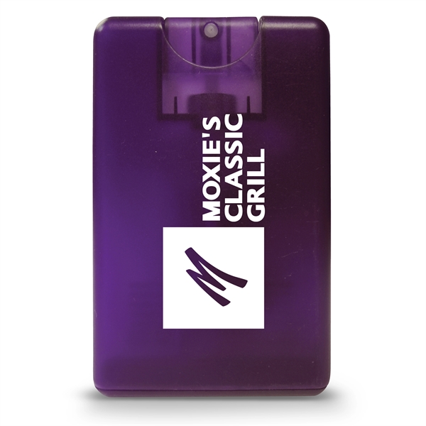 Translucent Purple color option for Credit Card Style Antibacterial Hand Sanitizer Spray