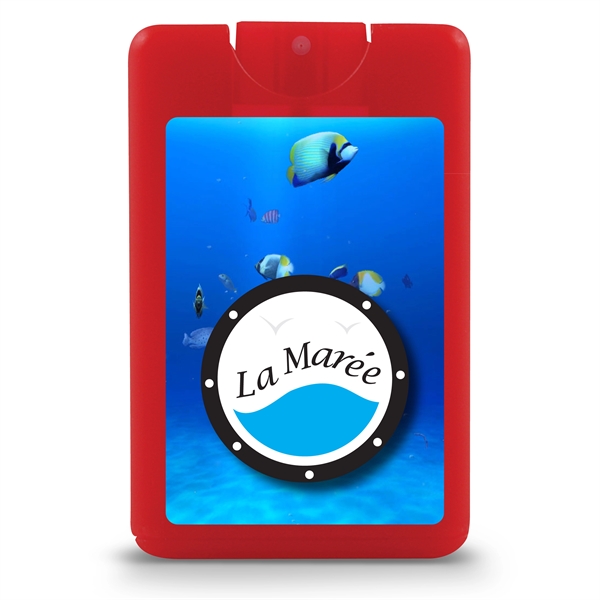 Translucent Red color option for Credit Card Style Antibacterial Hand Sanitizer Spray