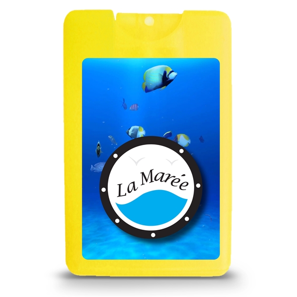 Translucent Yellow color option for Credit Card Style Antibacterial Hand Sanitizer Spray