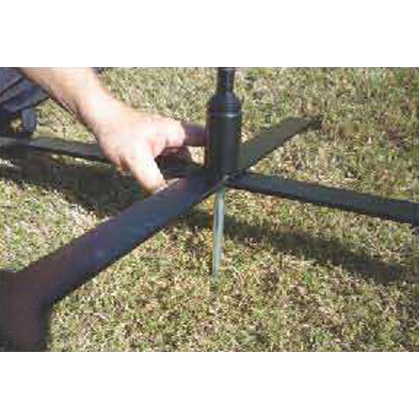 Black color option for Metal Cross Bar Base For Flags