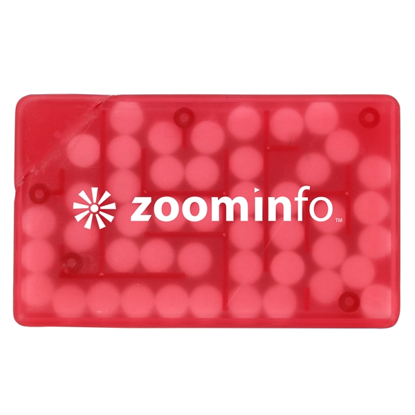 Translucent Red color option for Rectangle Puzzle Credit Card Mints