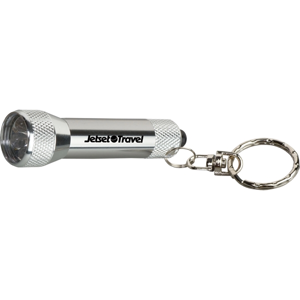 Silver color option for Homestead Metal Flashlight With Key Tag